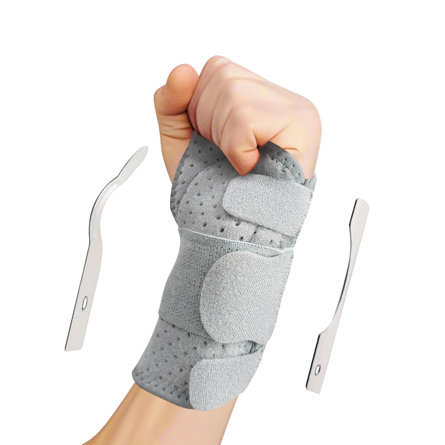 Maymocon Adjustable Wrist Support, Carpal Tunnel Wrist Splint for Men Women, Day Night Breathable Wrist Brace Helps Relieve Tendinitis Arthritis Joint Pain and Sports Protect - Left (L)-6976892099597