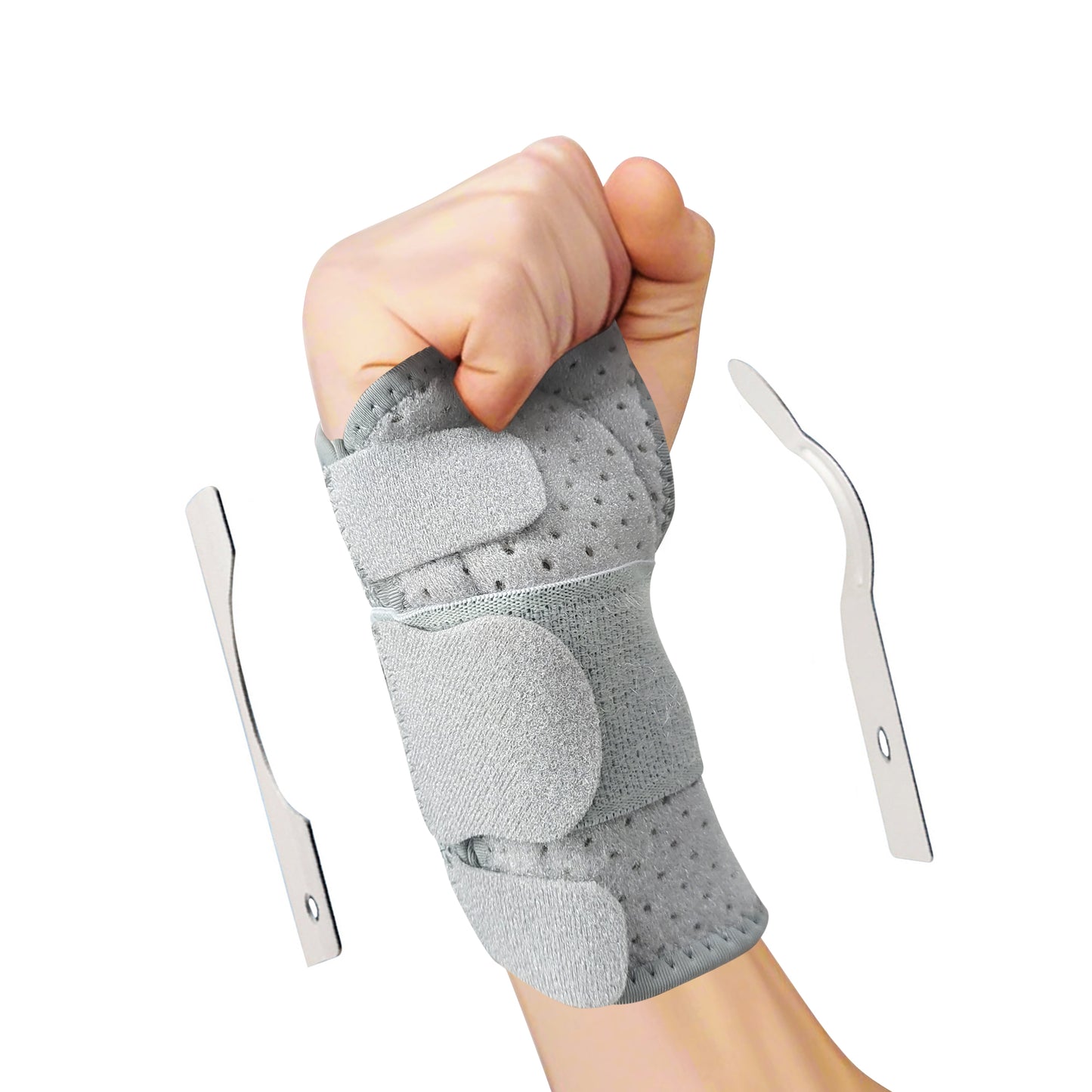 Maymocon Adjustable Wrist Support, Carpal Tunnel Wrist Splint for Men Women, Day Night Breathable Wrist Brace Helps Relieve Tendinitis Arthritis Joint Pain and Sports Protect - Right (L)-6976892099580
