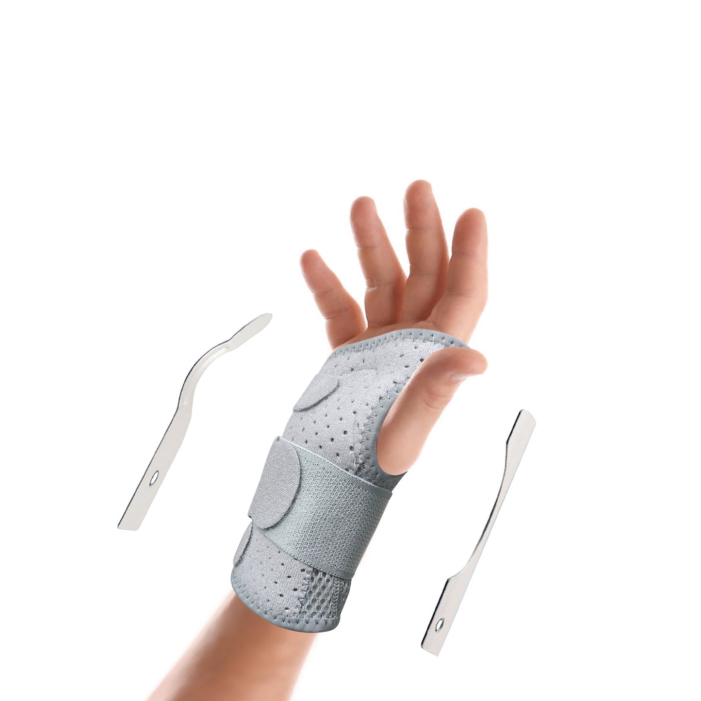 Maymocon Adjustable Wrist Support, Carpal Tunnel Wrist Splint for Men Women, Day Night Breathable Wrist Brace Helps Relieve Tendinitis Arthritis Joint Pain and Sports Protect - Right (S)-6976892099603
